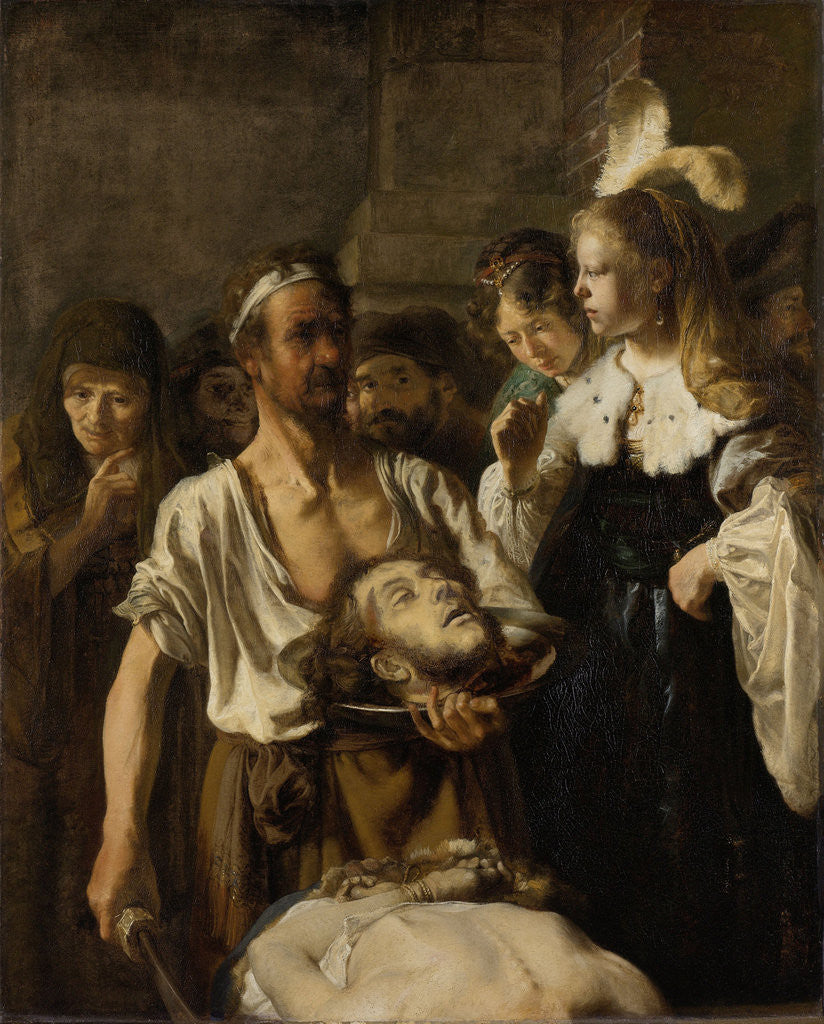 Detail of Beheading of John the Baptist by Circle of Rembrandt Harmensz. van Rijn
