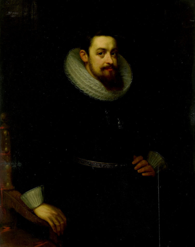 Detail of Portrait of Jeremias Boudinois by Gortzius Geldorp