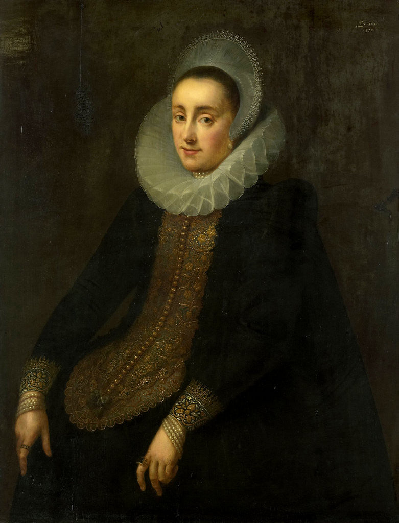 Detail of Portrait of Lucretia del Prado, Wife of Jeremias Boudinois by Gortzius Geldorp