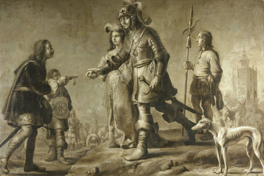 Detail of Boudewijn of Heusden and his Wife Sophia Receive Honors from the Envoy of King Edmund by Anonymous