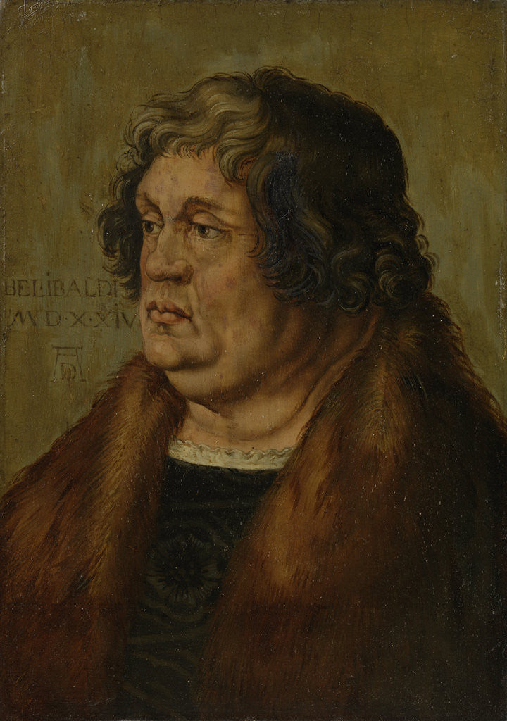 Detail of Portrait of Willibald Pirckheimer by Albrecht Dürer