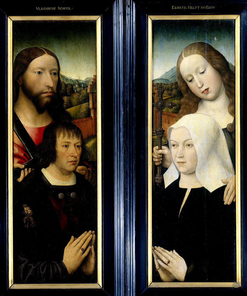 Detail of Two Wings of a Triptych with the Donor, Thomas Isaacq by Master of the Magdalen Legend
