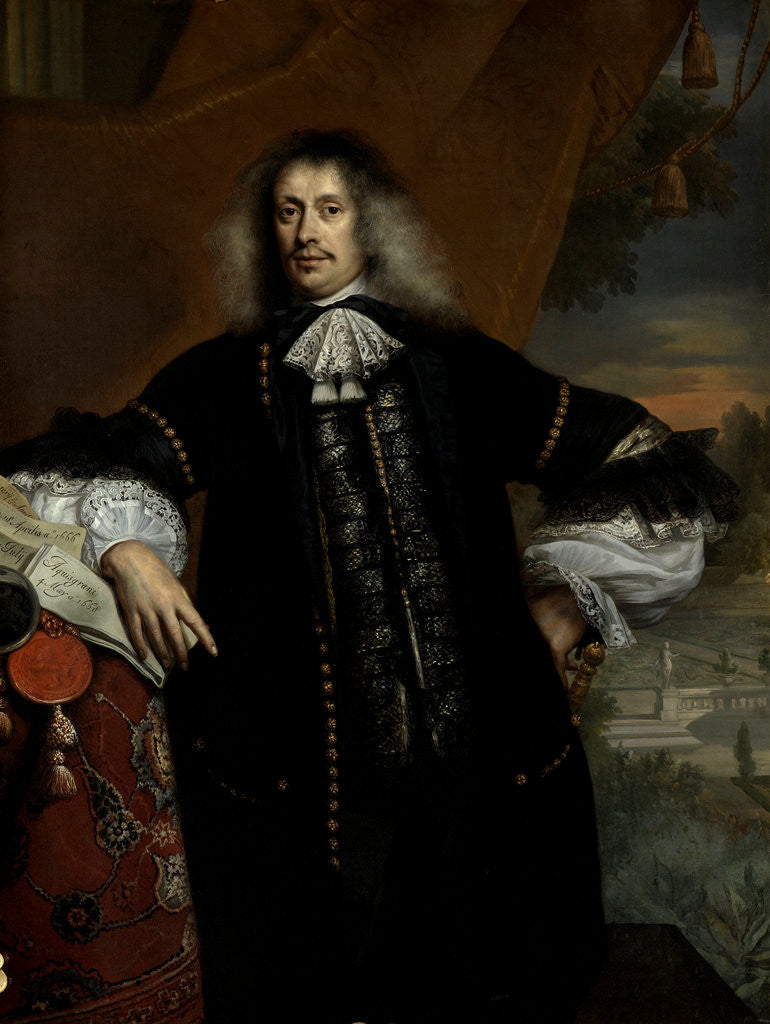 Detail of Hieronymus van Beverningk by Jan de Baen