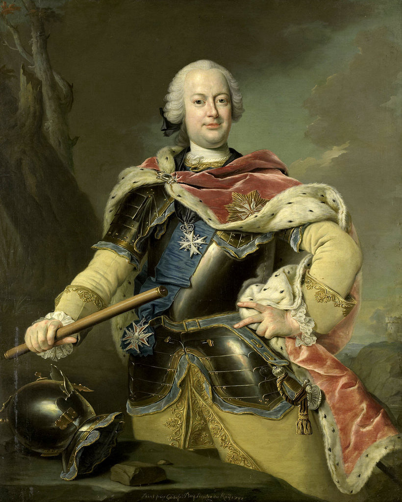 Detail of Friedrich Christian, Elector of Saxony by Gottfried Boy