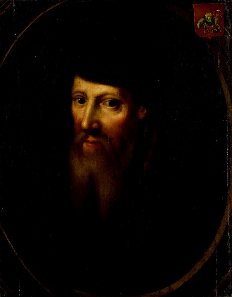 Detail of Portrait of David Jorisz, Glass Painter in Delft, Fanatic Anabaptist, after 1544 in Basel by Anonymous