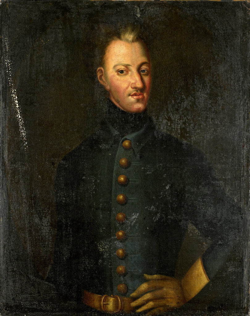Detail of Portrait of Charles XII, King of Sweden by Anonymous