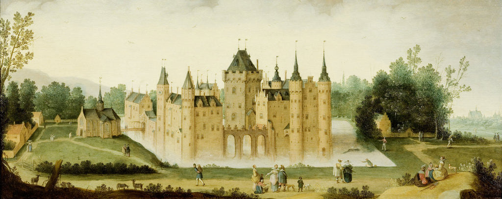 Detail of View of the Castle at Egmond aan den Hoef, The Netherlands by Claes Jacobsz. van der Heck