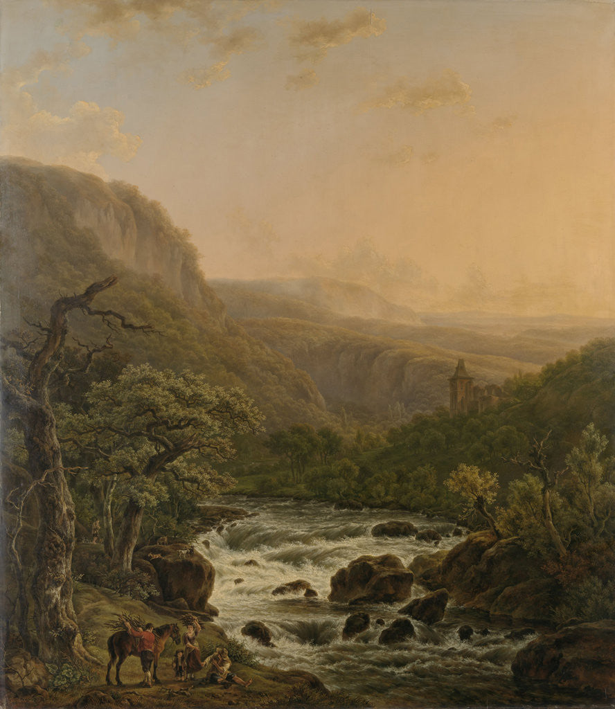 Detail of River in the Ardennes at Sunset by Henri van Assche