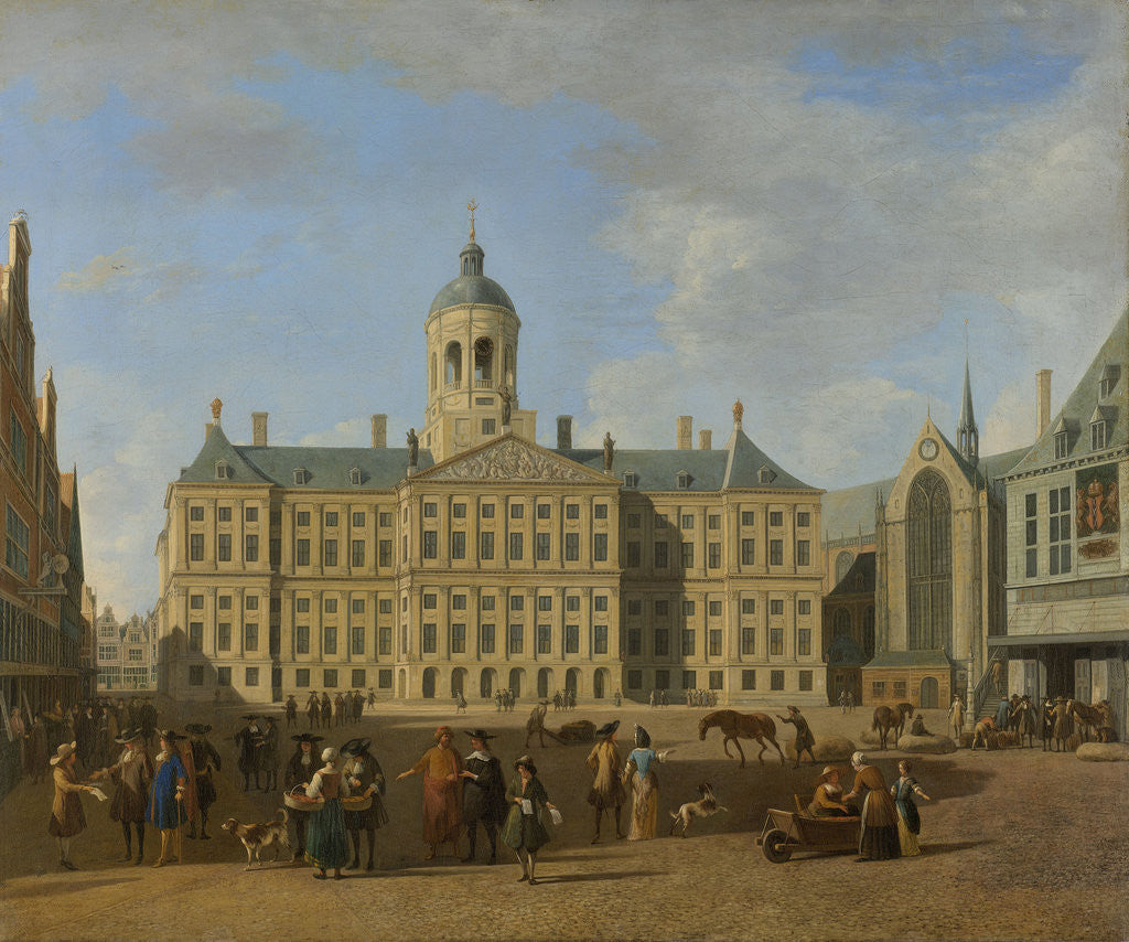 Detail of Town Hall on the Dam, Amsterdam, The Netherlands by Gerrit Adriaensz. Berckheyde