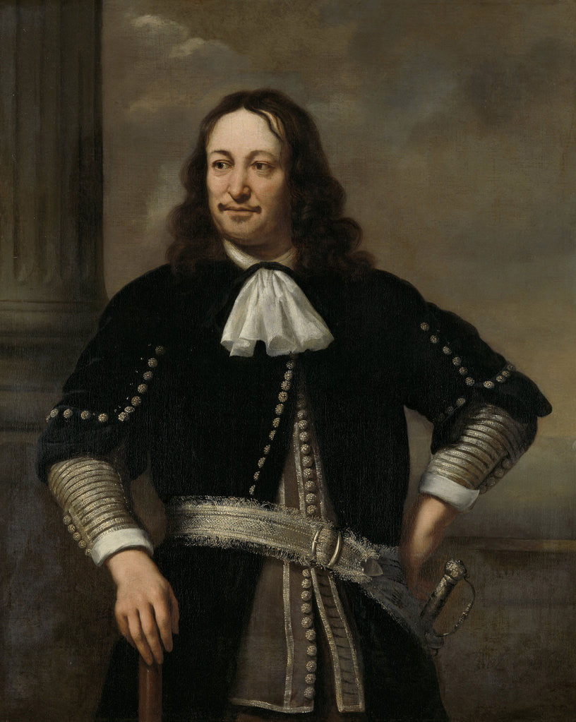Detail of Portrait of a Sea Captain, probably Vice-Admiral Aert van Nes, formerly entitled Portrait of Johan Cornelis van der Hoop by Ferdinand Bol