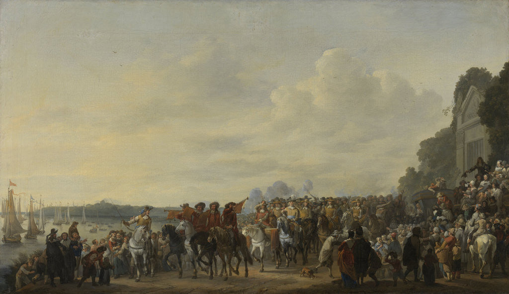 Detail of Charles II's Halting at the Estate of Wema on the Rotte during his Journey from Rotterdam to The Hague, 25 May 1660 by Johannes Lingelbach