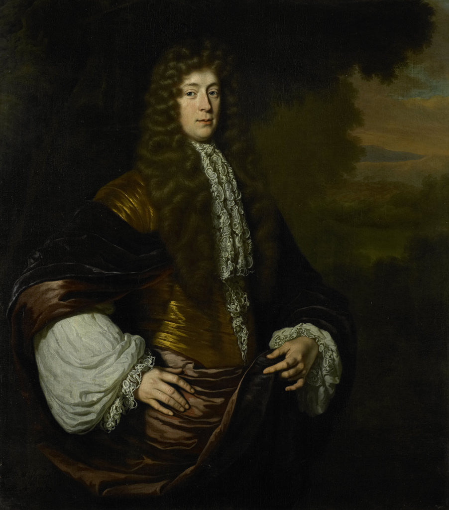 Detail of Portrait of Hendrick Bicker, 1649 - 1718, burgomaster of Amsterdam by Michiel van Musscher