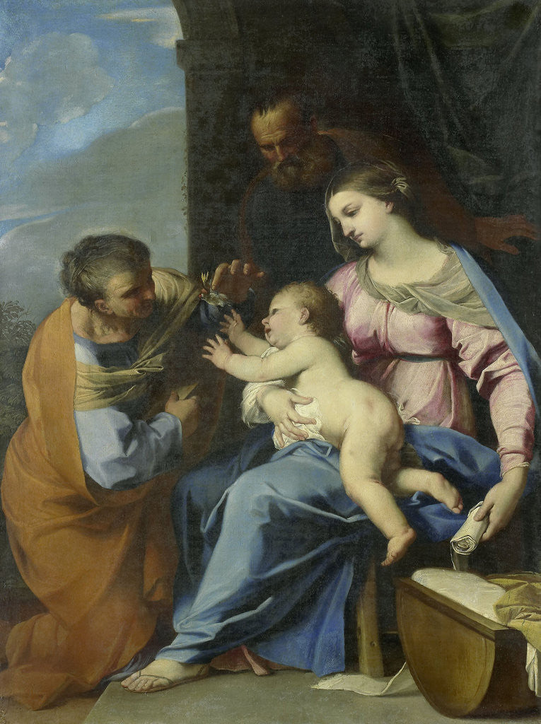 Detail of Holy Family by Raffaello Vanni