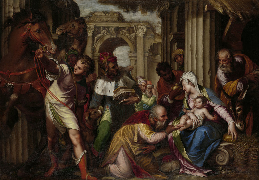 Detail of The Adoration of the Magi by Paolo Farinati