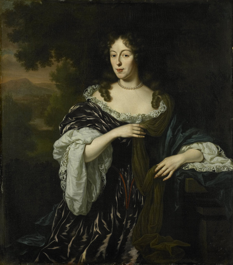 Detail of Portrait of Maria Schaep, Wife of Hendrick Bicker by Michiel van Musscher