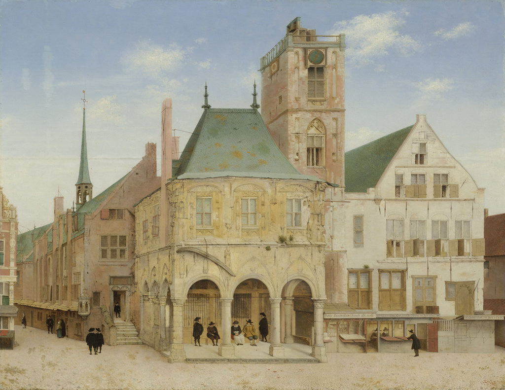 Detail of The Old Town Hall of Amsterdam, The Netherlands by Pieter Jansz. Saenredam