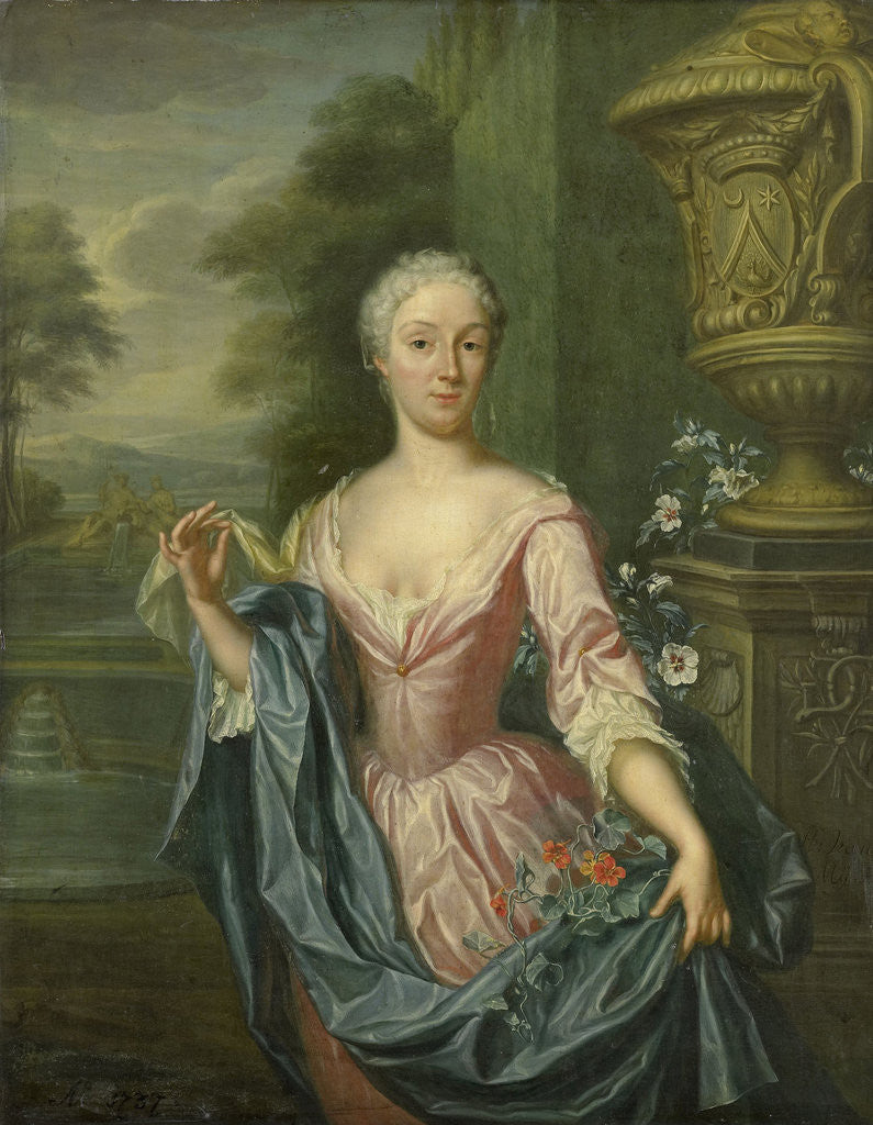 Detail of Portrait of Claudine van Royen by Hieronymus van der Mij