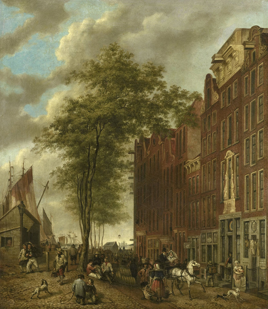 Detail of Slijpsteenmarkt, Whetstone Market in Amsterdam, The Netherlands, The Slypsteenen at Amsterdam by Willem Pieter Hoevenaar
