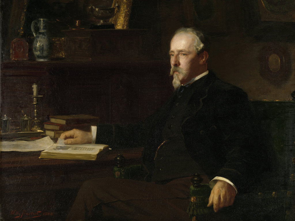 Detail of Daniël Franken Dzn, 1838-98, Banker and art collector by Willy Martens