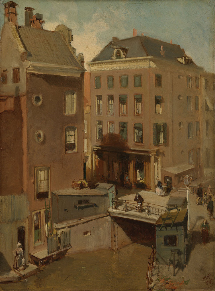 Detail of The Osjessluis near Kalverstraat in Amsterdam, The Netherlands by Charles Rochussen
