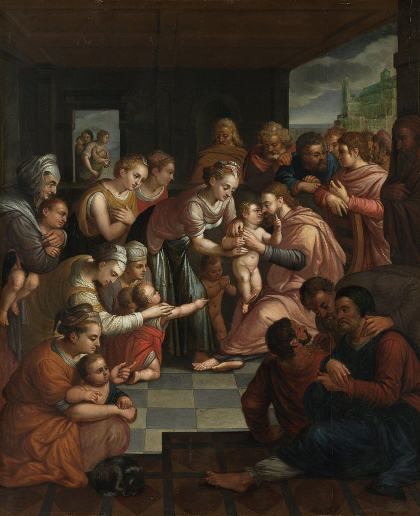 Detail of Christ Blessing the Children by Anonymous