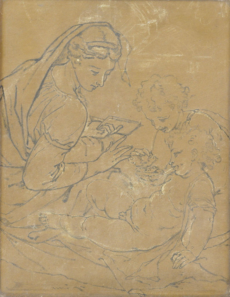 Detail of Virgin and Child with Saint John by Adriaen van der Werff