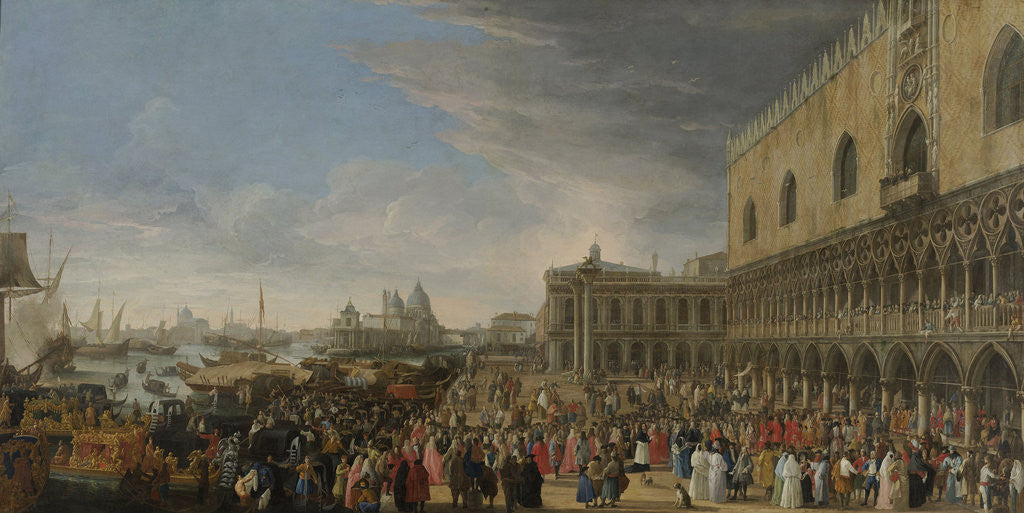 Detail of The Entry of the French Ambassador in Venice in 1706, Italy by Luca Carlevarijs