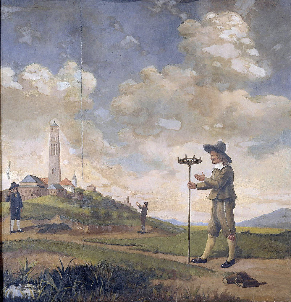 Detail of Portrait of a Surveyor, Andries van der Wal by Anonymous