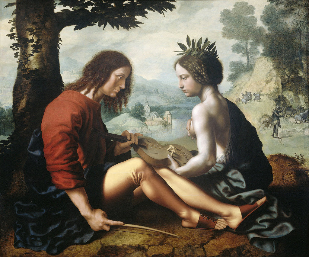 Detail of Allegory, Nature as the Nursemaid of Art by Jan van Hemessen