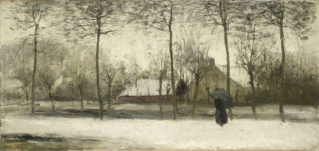 Detail of Winter landscape by Willem Maris