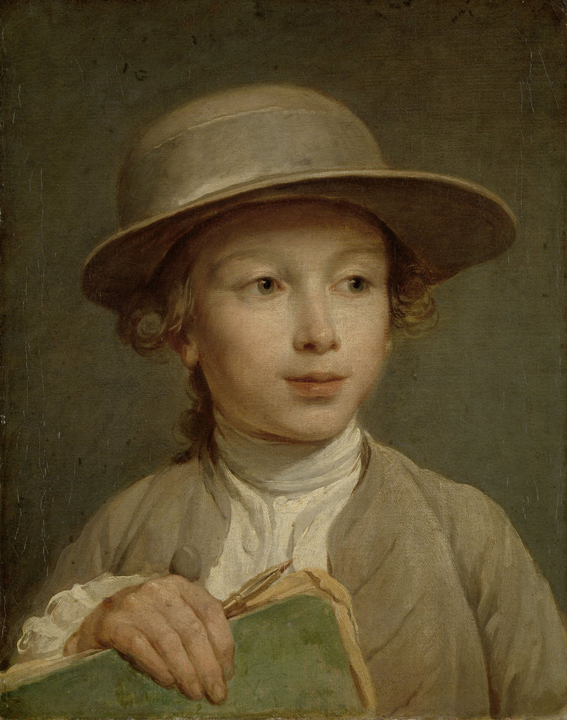 Detail of Boy with a Drawing Book by Nicolas Bernard Lépicié