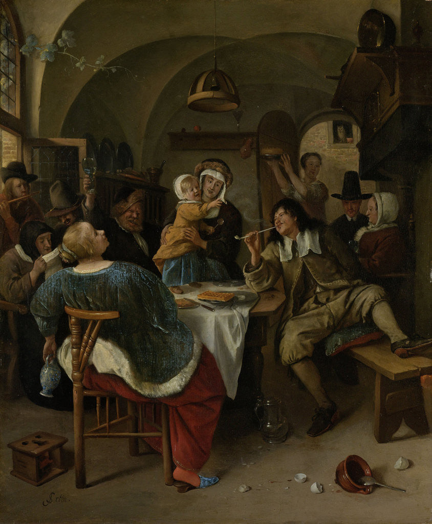Detail of Family scene by Jan Havicksz. Steen