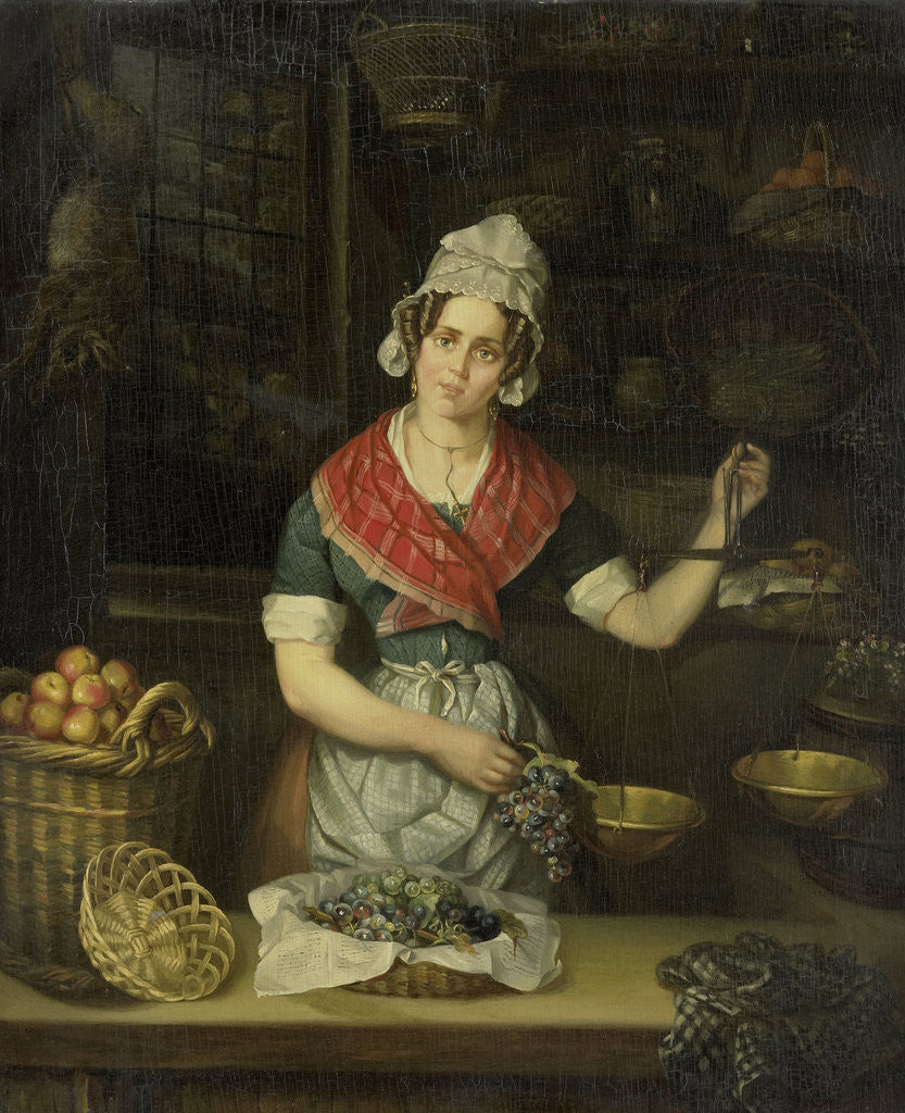 Detail of Fruit Seller by Henriëtta Christina Temminck