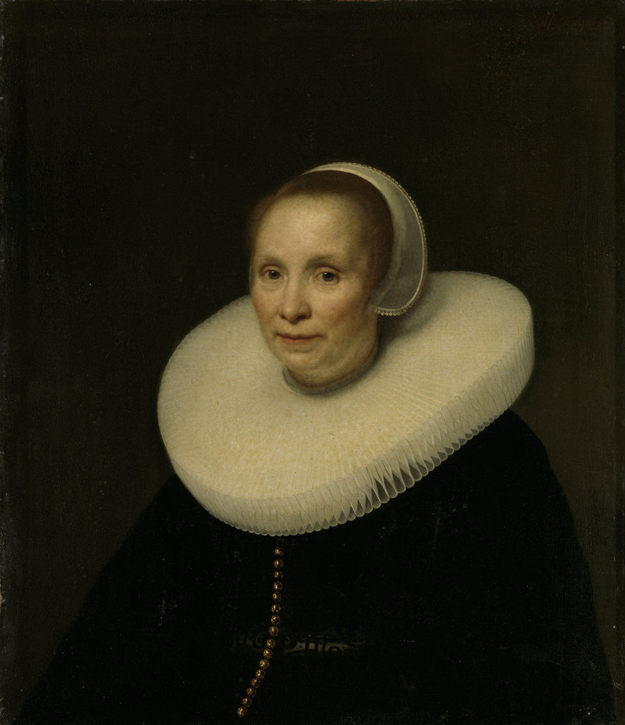 Detail of Portrait of a woman by Abraham van den Tempel