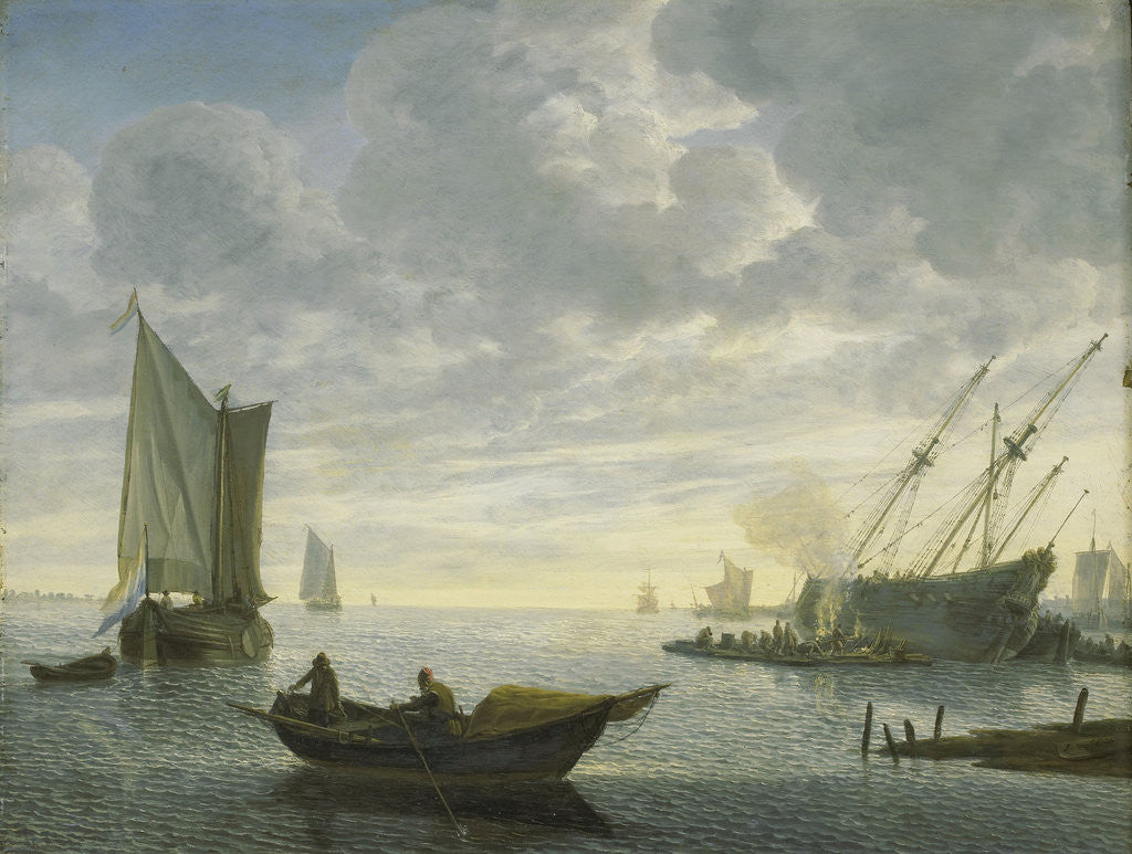 Detail of Caulking of a Vessel by Lieve Pietersz. Verschuier