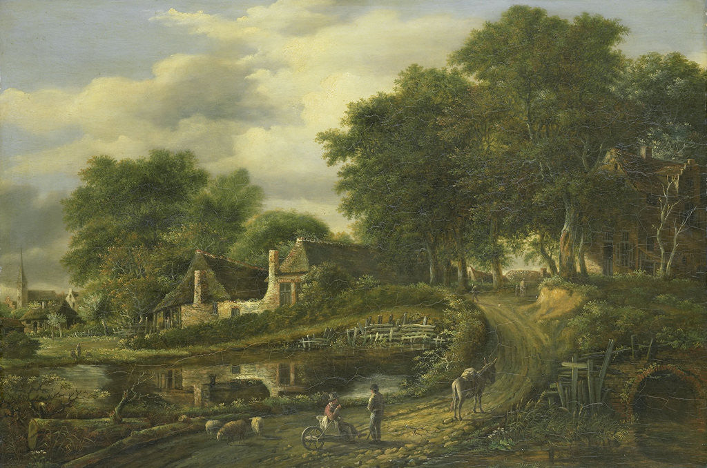 Detail of Landscape by Julien Joseph Ducorron