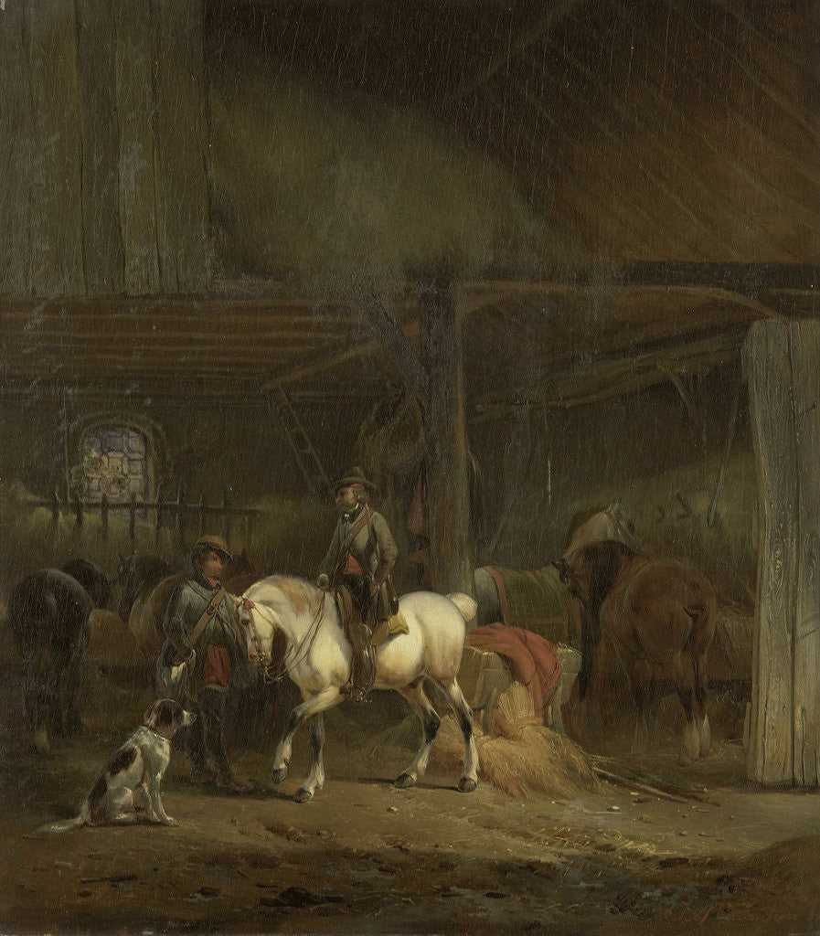 Detail of Horse Stable by Joseph Moerenhout