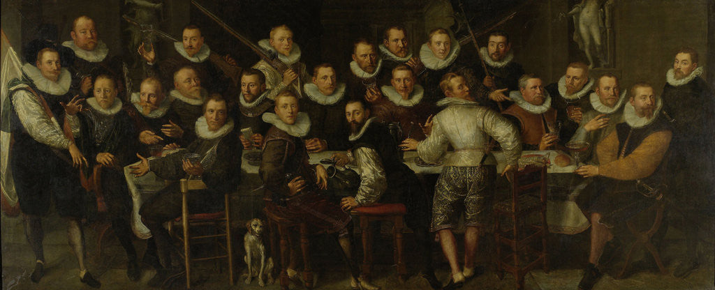 Detail of The Company of Captain Gillis Jansz Valckenier and Lieutenant Pieter Jacobsz Bas, Amsterdam, 1599, The Netherlands by Pieter Isaacsz.