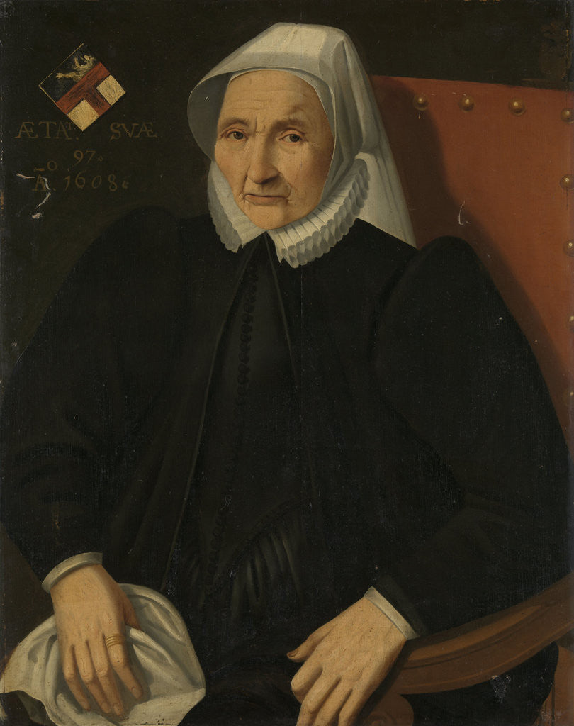 Detail of Portrait of a Woman, possibly an Aunt or older Sister of Isabeau de Halinck, Haling, Grandmother of Louys de Geer by Anonymous