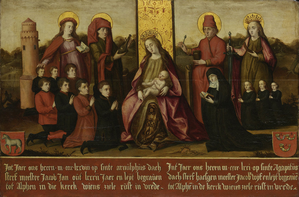 Detail of Memorial Panel for Jacob Jan van Assendelft and his Wife Haesgen van Outshoorn by Anonymous
