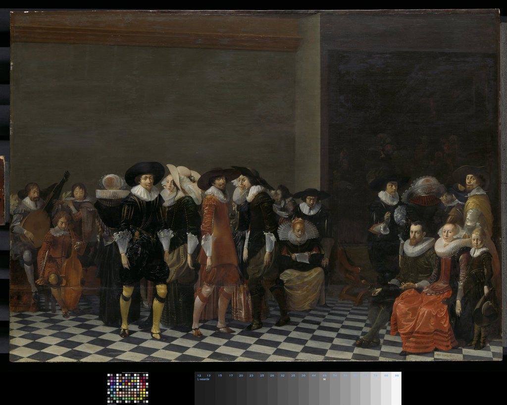 Detail of Wedding Feast, Fete in Honor of the Marriage of Adriaen Ploos van Amstel and Agnes van Bijler in 1616 by Willem Cornelisz. Duyster