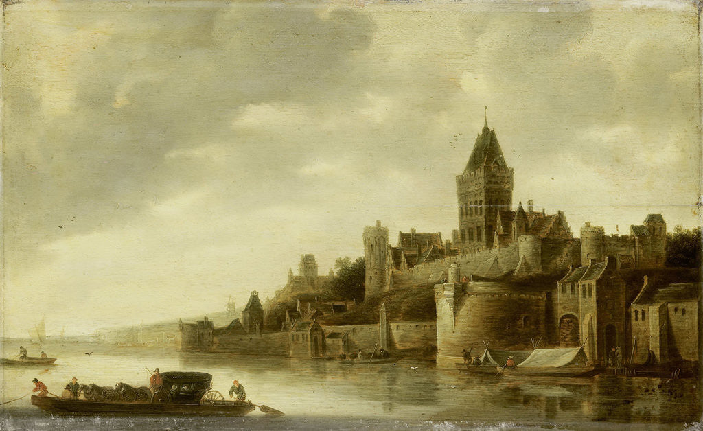 Detail of View of the Valkhof at Nijmegen, The Netherlands by Frans de Hulst