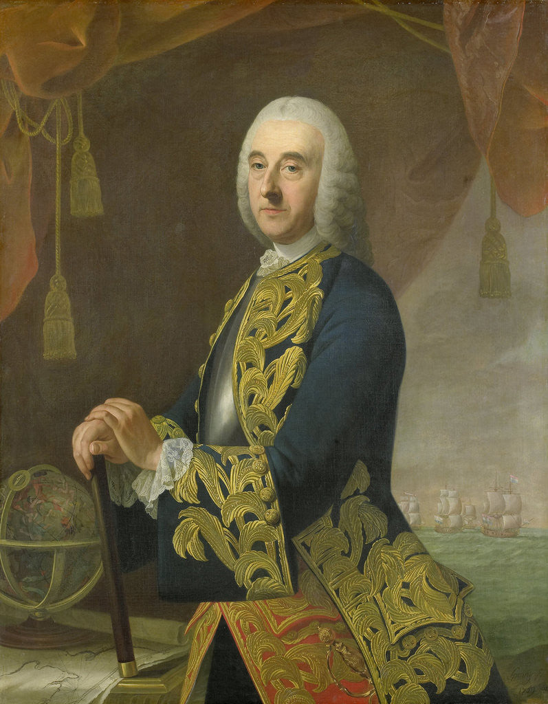 Detail of Portrait of Vice-Admiral Hendrik Lijnslager, Son of Harmen Lijnslager and Judith Allijn by Guillaume de Spinny