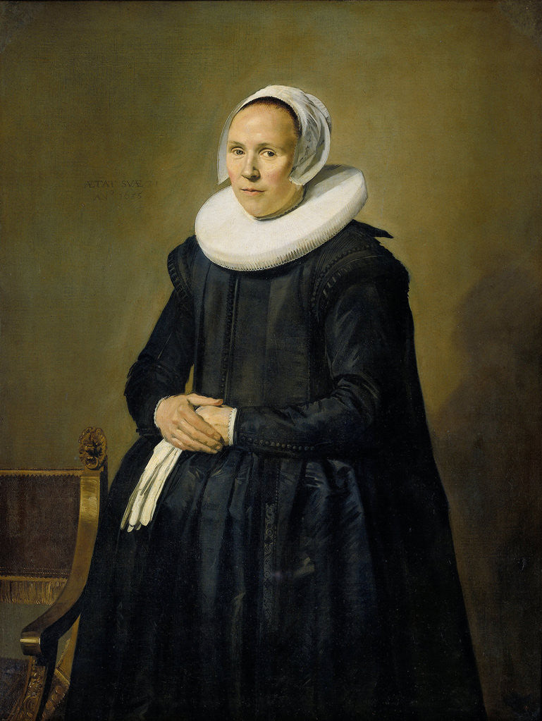 Detail of Portrait of Feyntje van Steenkiste by Frans Hals