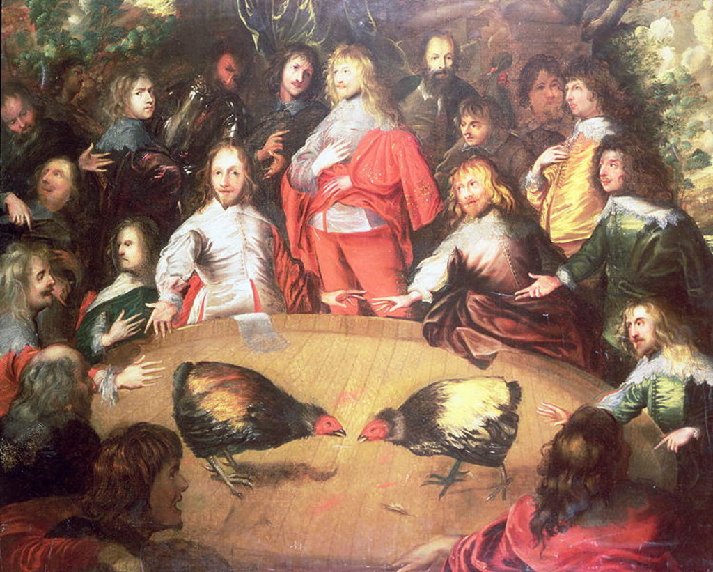 Detail of Charles I at a Cockfight by Dutch School