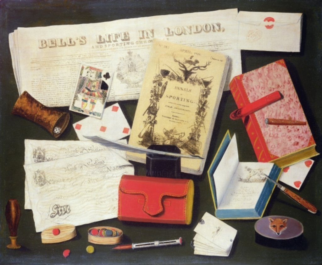 Detail of Gambling trompe l'oeil, 1809 by Joseph Parry