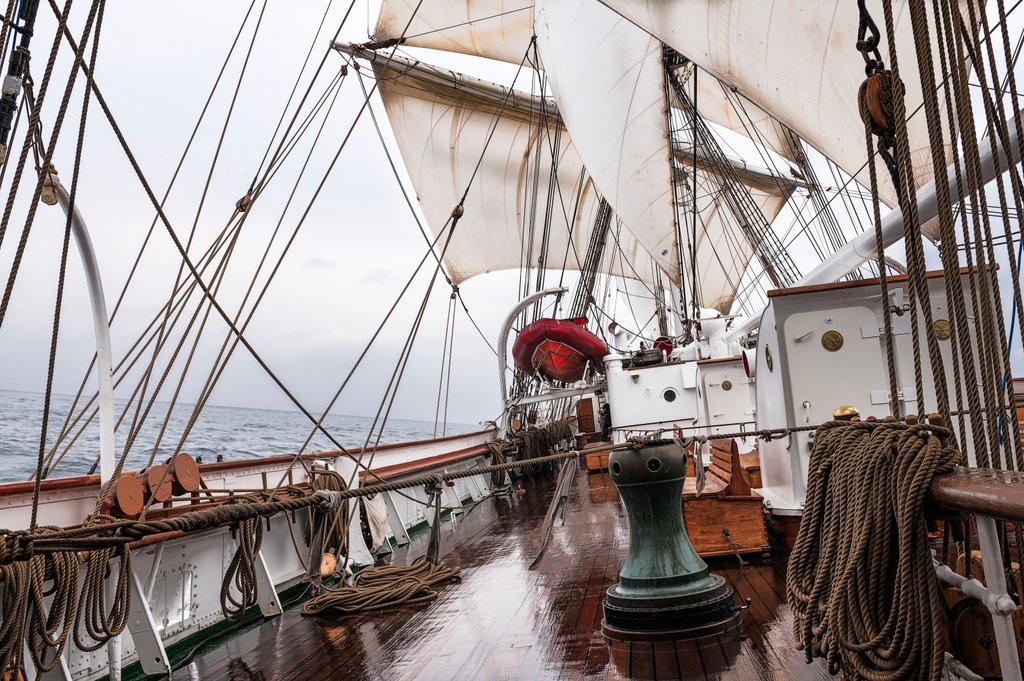 Detail of Barque Statsraad Lehmkuhl by Richard Sibley