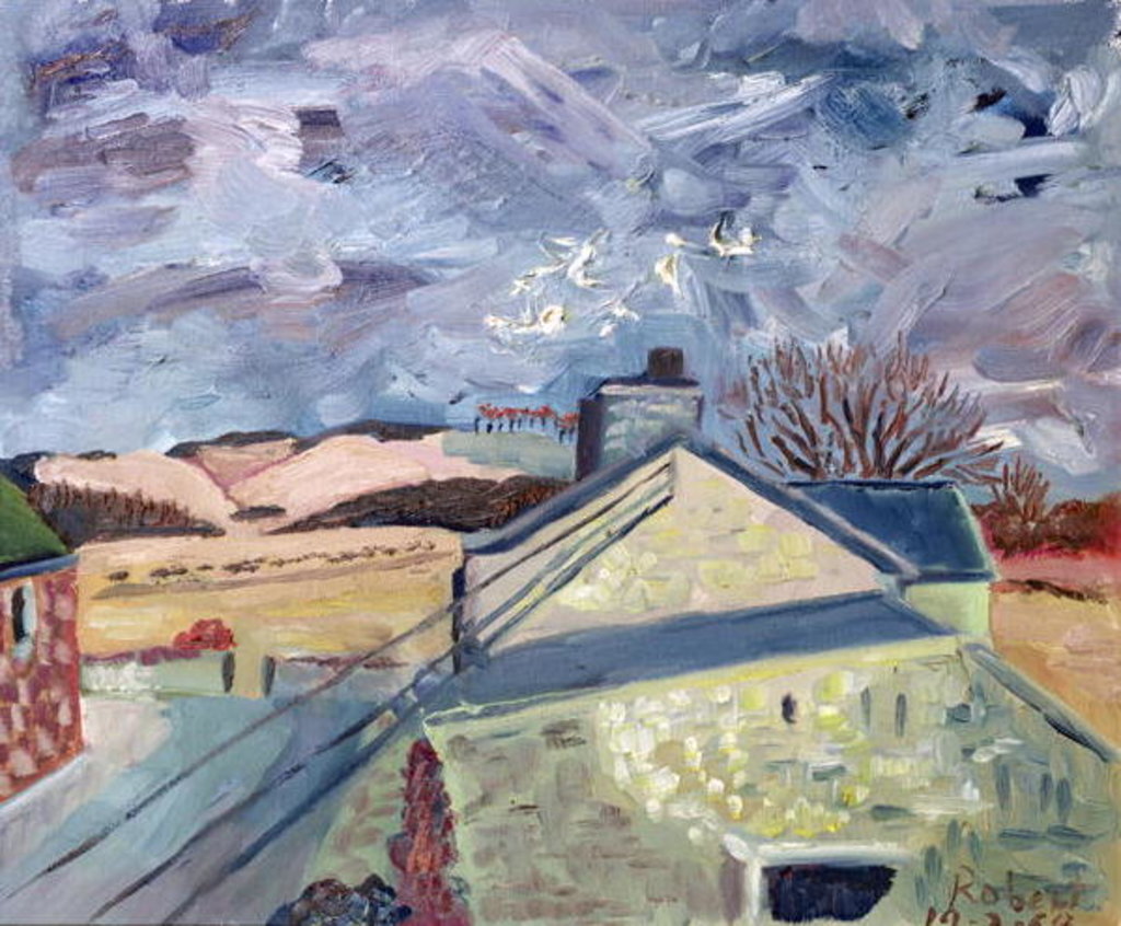 Detail of Doves at High Barns, 1998 by Robert Hobhouse