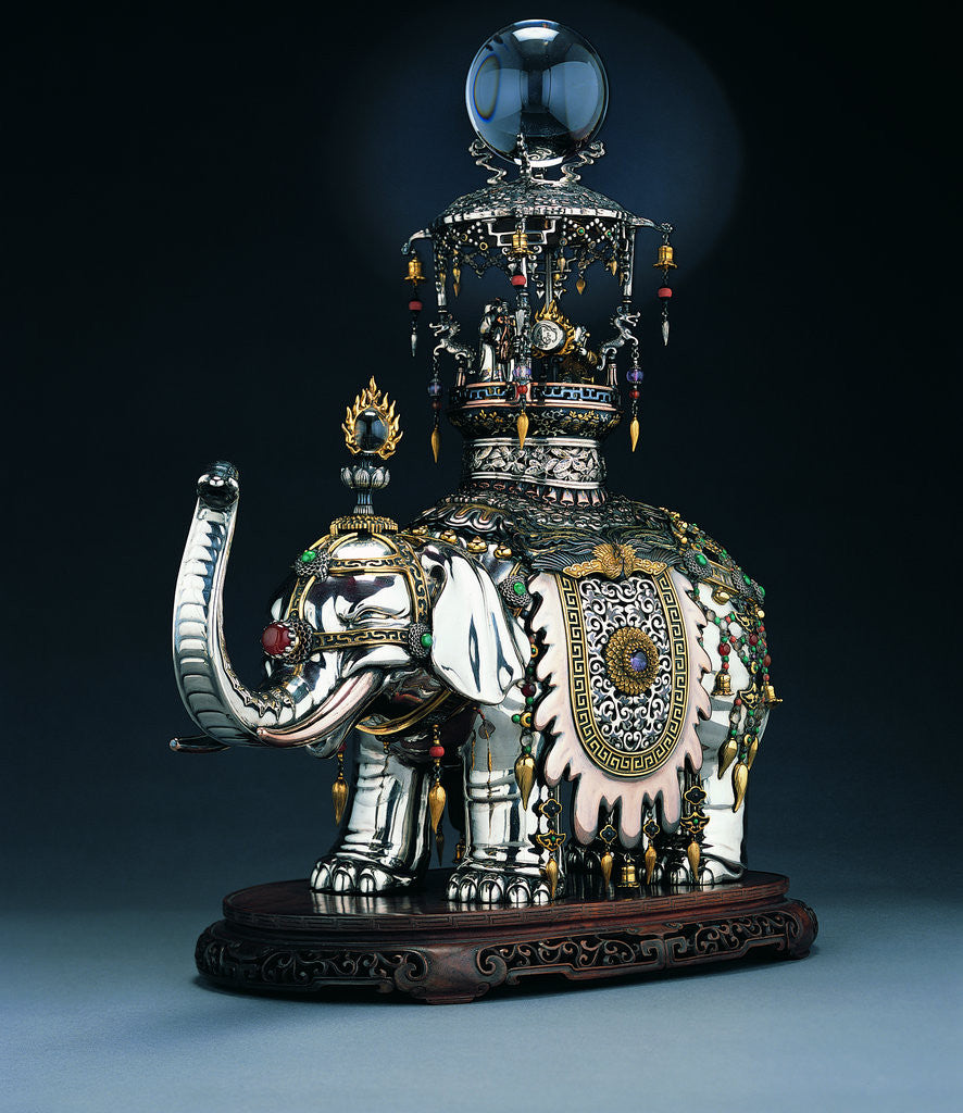 Detail of Elephant koro (incense burner) by Nakamura Yoshizane