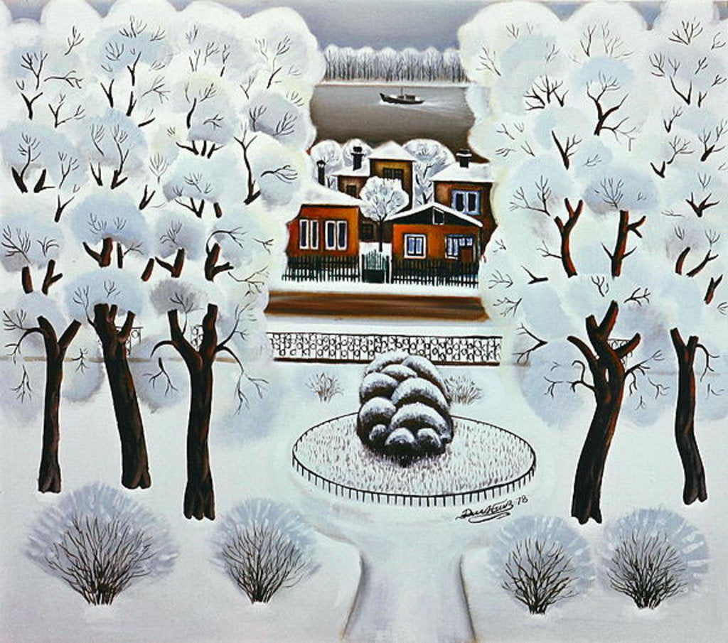Detail of Winter Day, 1978 by Radi Nedelchev